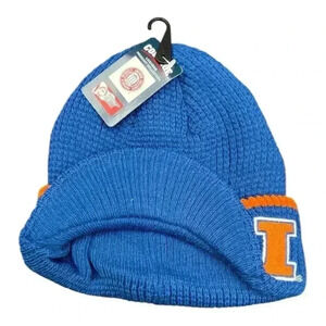 Univ of Illinois Blue and Orange beanie hat. NWT